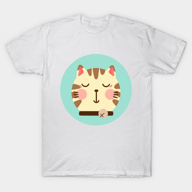 cute drawn kitty cat design 9 T-Shirt by grafitytees